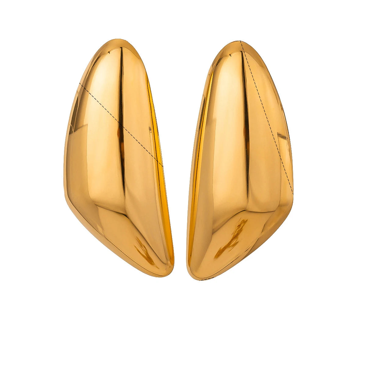 New Arrival 18K Gold Plated Silver Stainless Steel Earring Two-Tone Minimalist Hoop Gold Loops Earrings