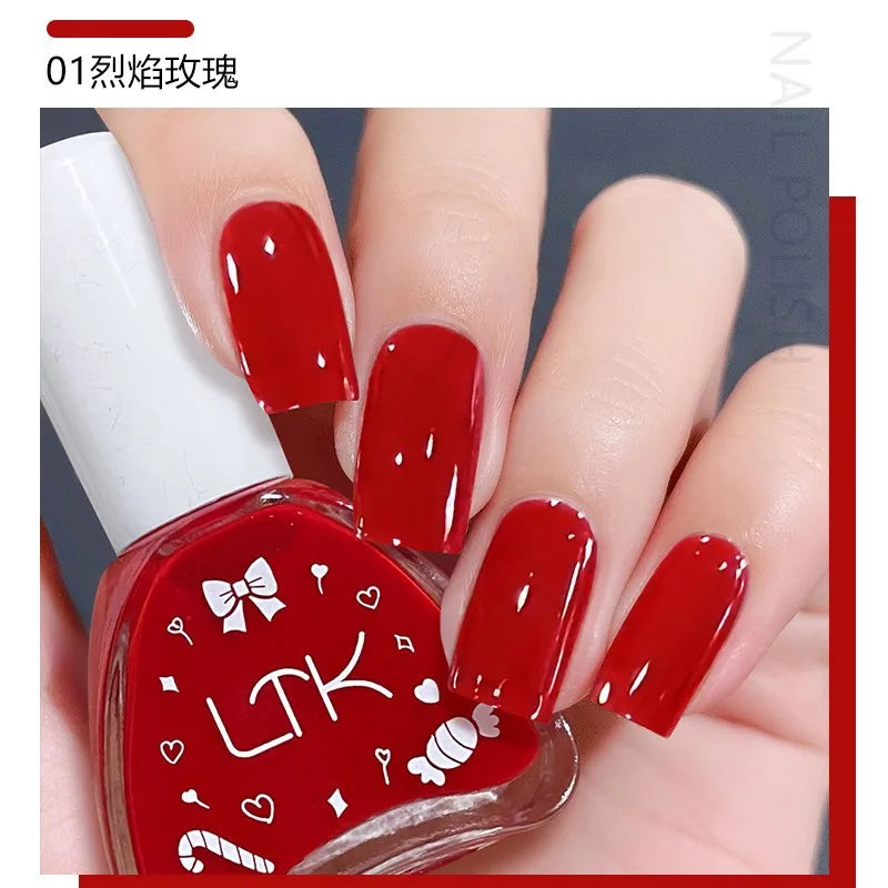 Pink Color Quick Air Dry Nail Polish LTK24