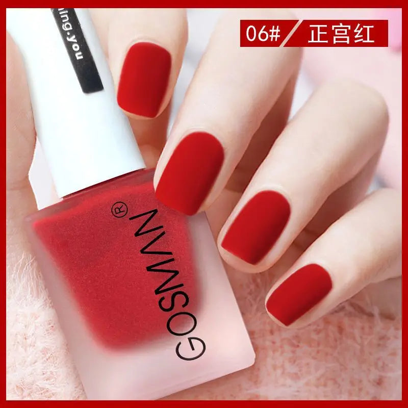 Waterproof Velvet Matte Quick Dry Nail Polish Pink Color
