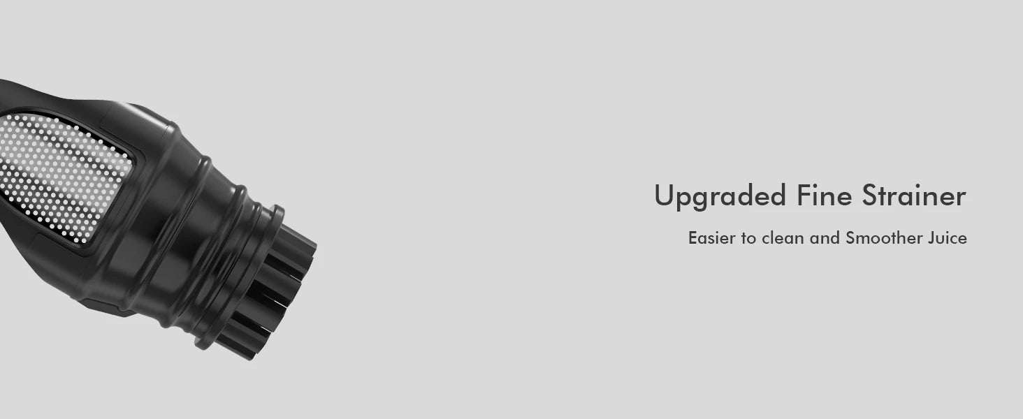 SiFENE Cold Press Juicer - Slow Masticating, High Yield for Fruits & Veggies, Dual-Mouth, Anti-Clog, Easy Clean, BPA-Free, Gray