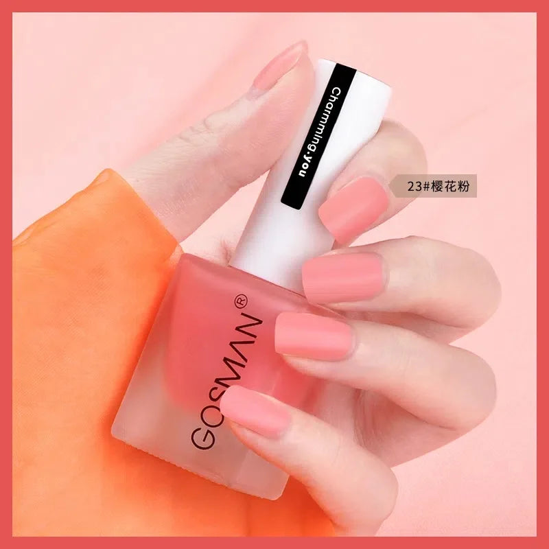Waterproof Velvet Matte Quick Dry Nail Polish Pink Color