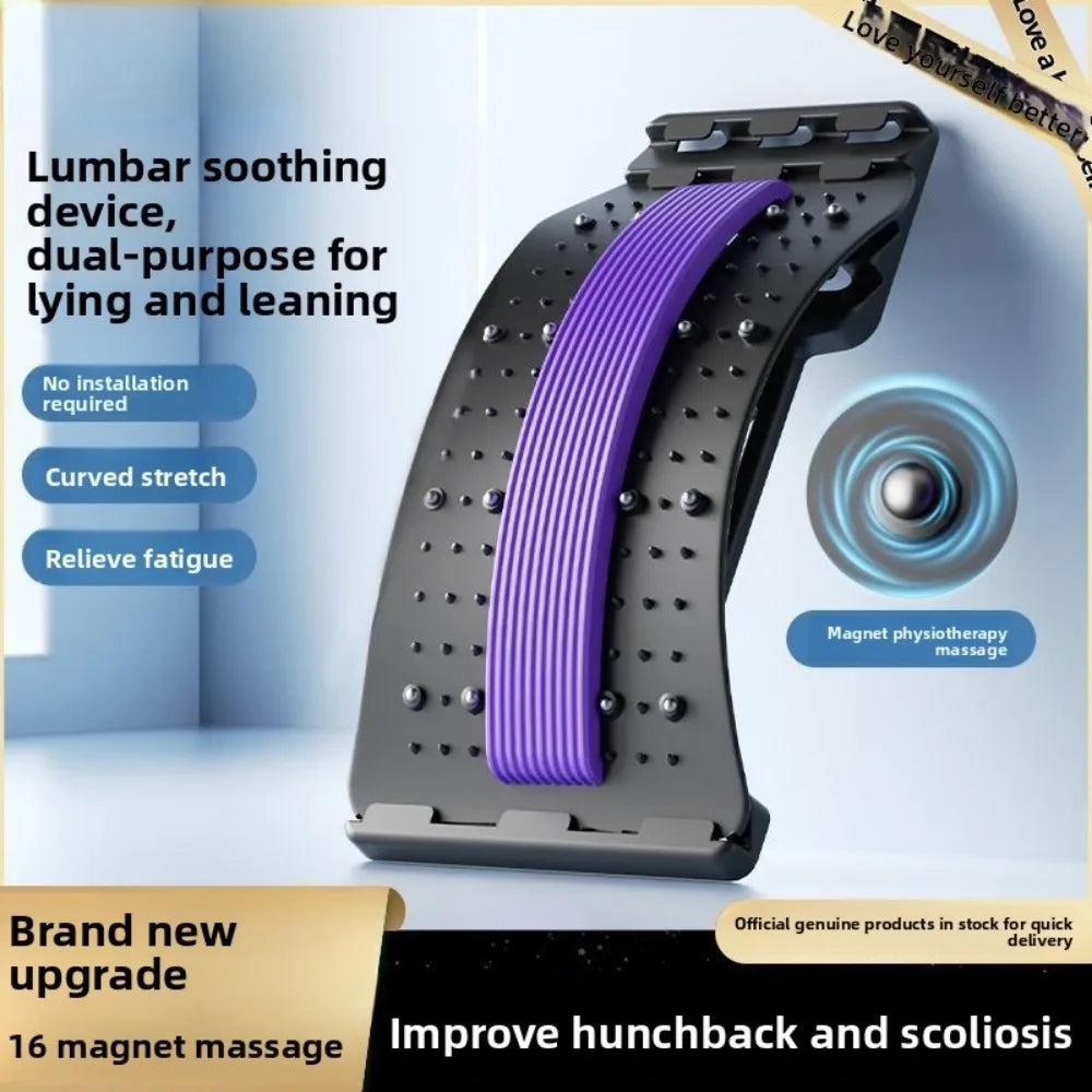 Back Massager Stretch Lumbar Support Relaxation Spine Pain Relief Vertebral Relaxer Stretches The Lower Traction Corrects Waist