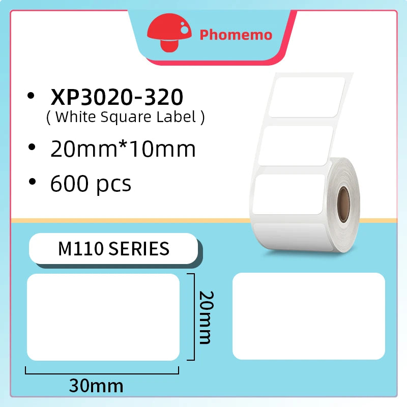 Phomemo M110 Thermal Wireless Label Printer Portable Bluetooth Sticker Mini Printer Barcode Label Maker Price Tag Printers DIY