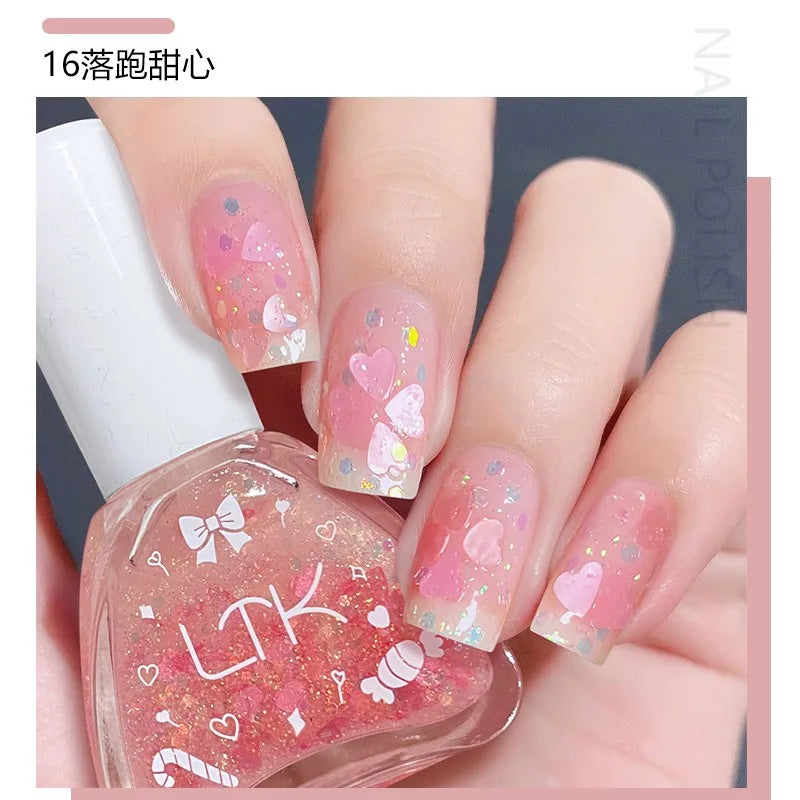 Pink Color Quick Air Dry Nail Polish LTK24