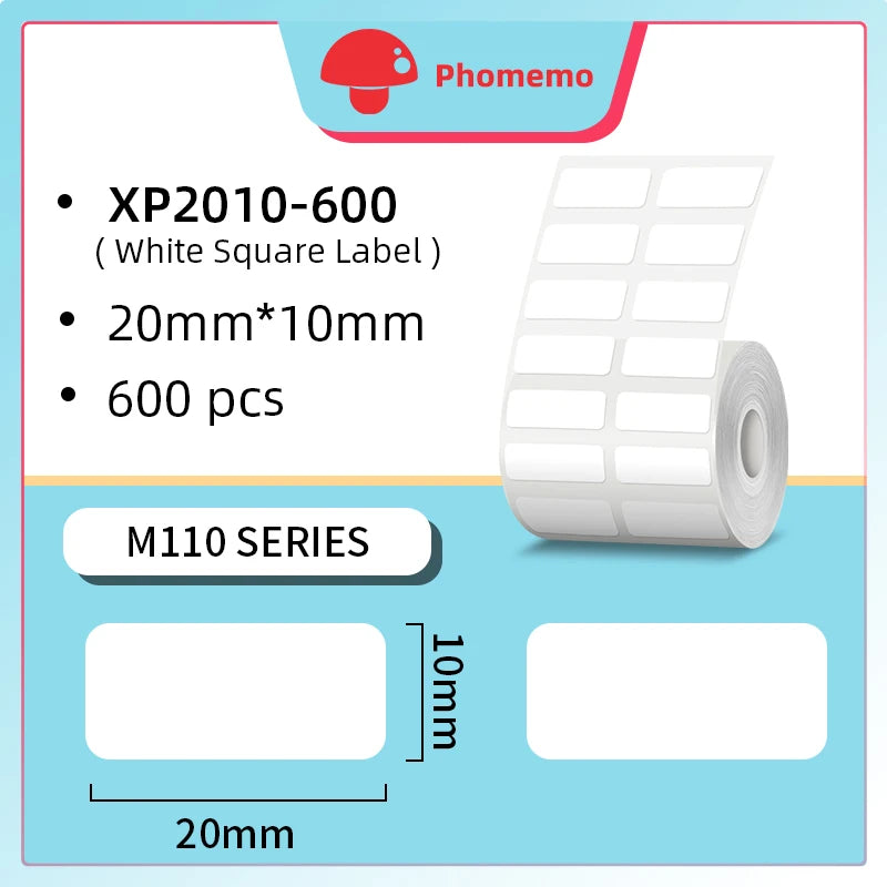 Phomemo M110 Thermal Wireless Label Printer Portable Bluetooth Sticker Mini Printer Barcode Label Maker Price Tag Printers DIY