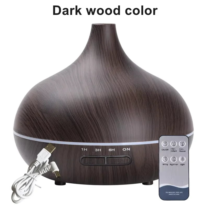 4 in 1 Air Humidifier with Starry Projector Aromatherapy Diffuser & Flame Effect, USB Rotate Projection Light Mist Maker Fogger