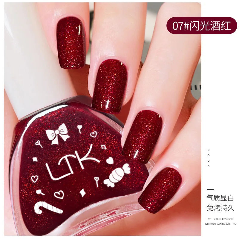 Pink Color Quick Air Dry Nail Polish LTK24