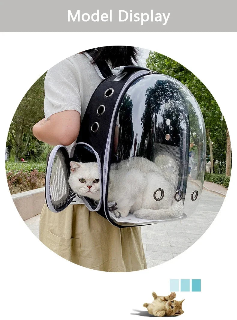 Premium Transparent Breathable SpaceCapsule Pet Backpack Lightweight Portable Carrier for Cats Dogs Travel Outdoor Comfortable
