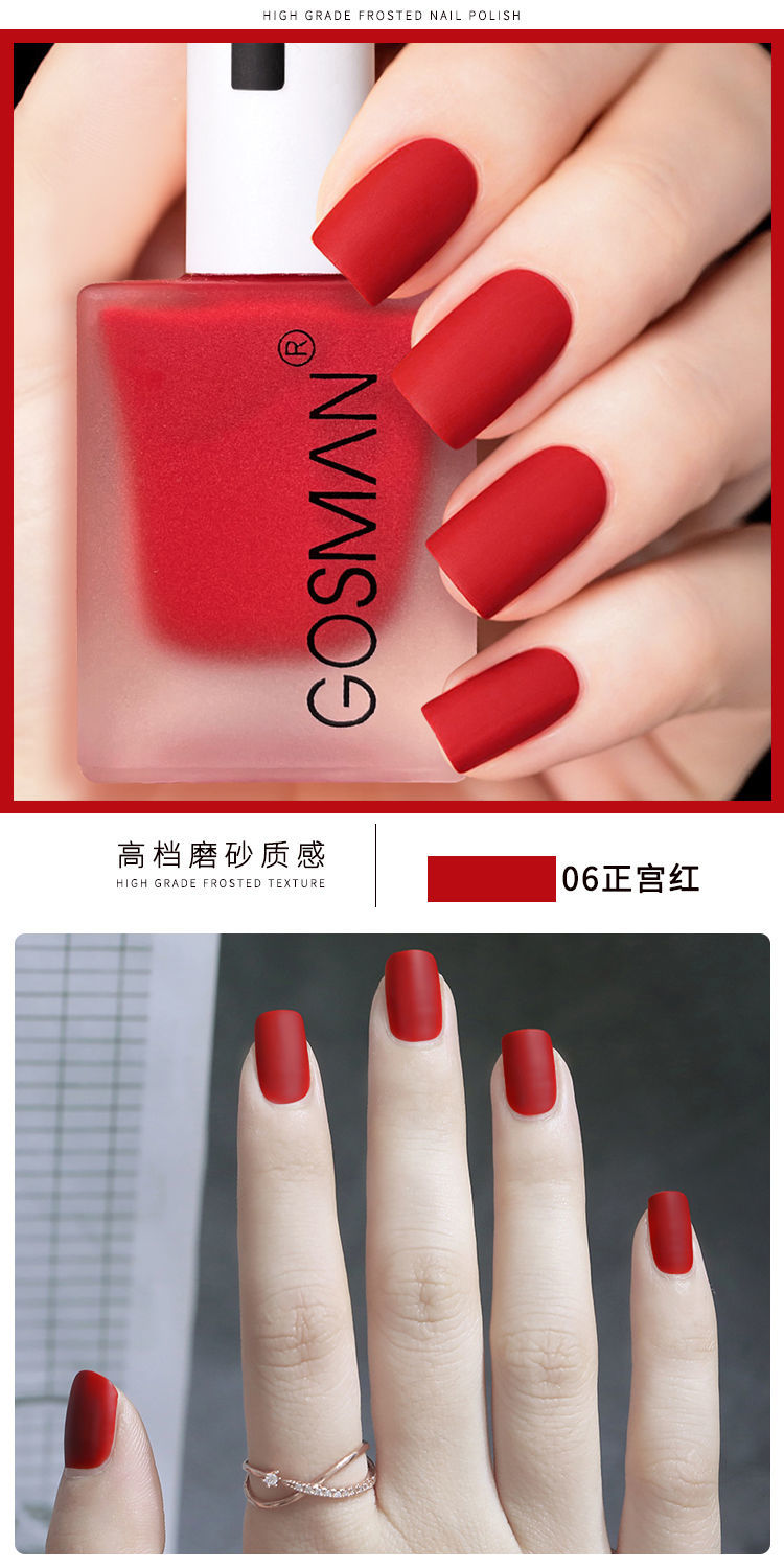 Waterproof Velvet Matte Quick Dry Nail Polish Pink Color