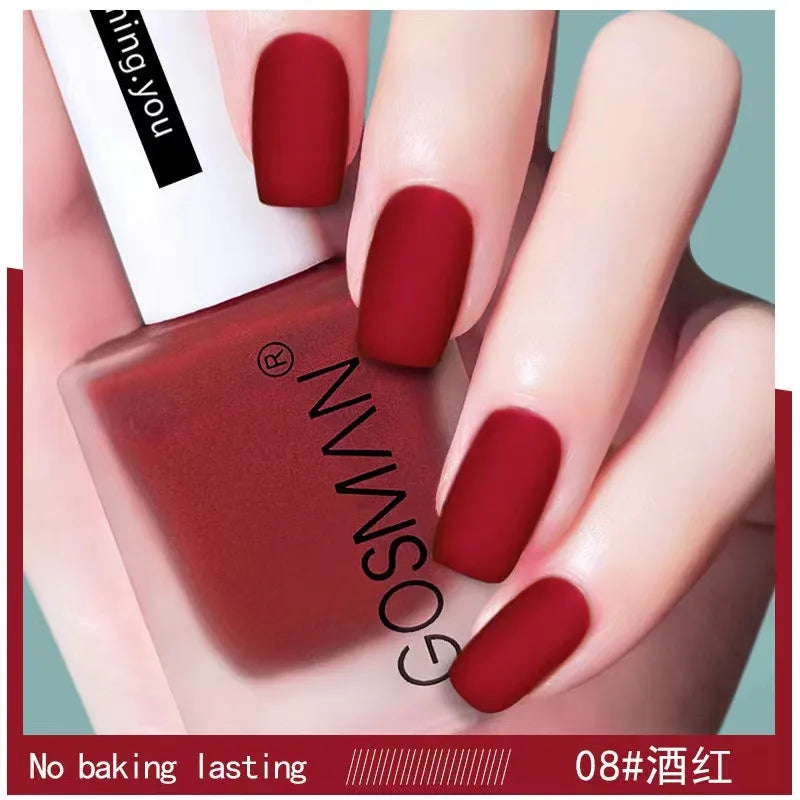 Waterproof Velvet Matte Quick Dry Nail Polish Pink Color