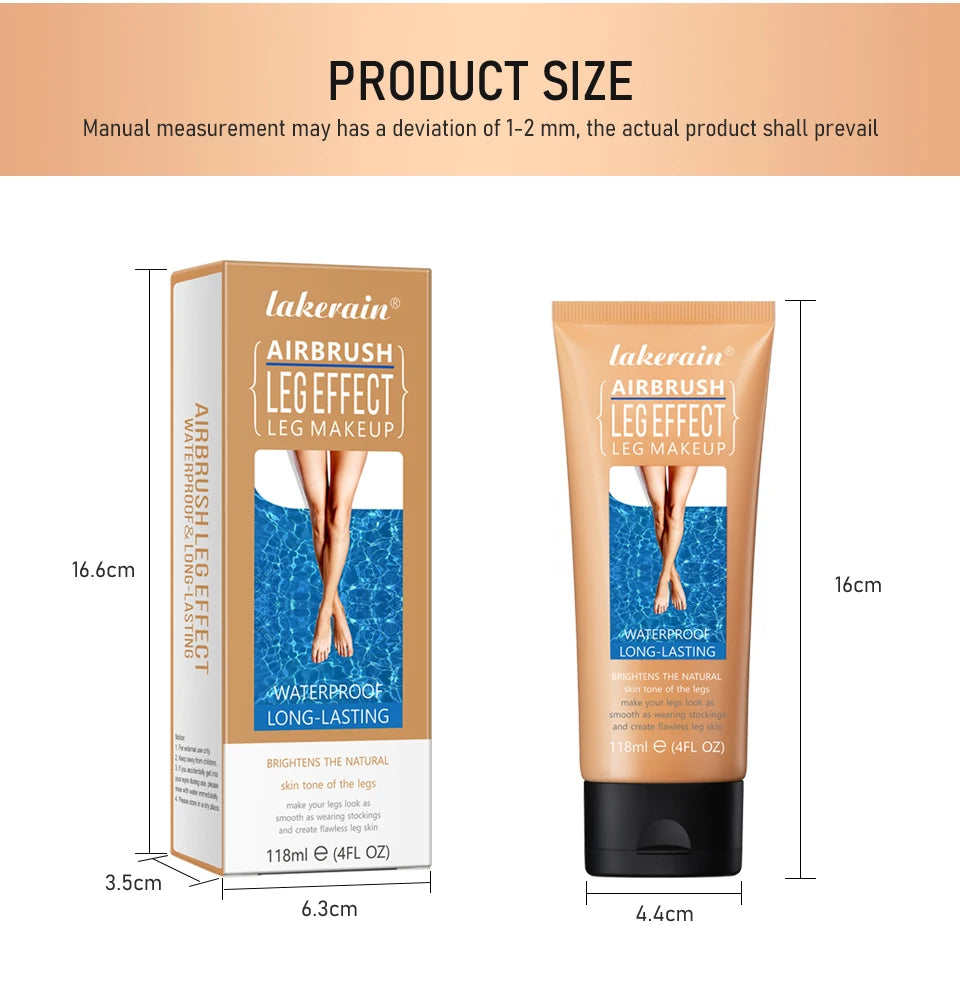 Leg Makeup Lotion Even Skin Tone Body Foundation Waterproof Long Lasting Body Tanning Cream Medium Bronze Leg Makeup