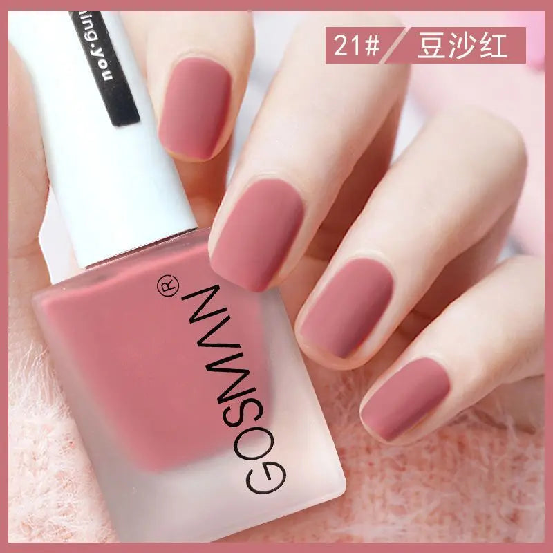 Waterproof Velvet Matte Quick Dry Nail Polish Pink Color
