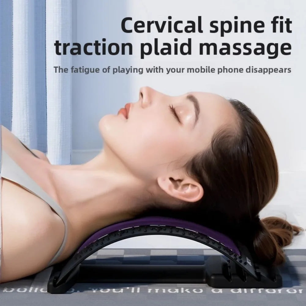 Back Massager Stretch Lumbar Support Relaxation Spine Pain Relief Vertebral Relaxer Stretches The Lower Traction Corrects Waist
