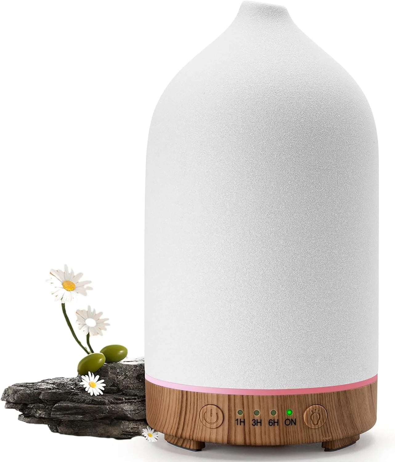 Ceramic Diffuser 100ml Essential Oil Diffusers  Aromatherapy Ultrasonic Humidifier Timer 7 LED Colors  Lights For Home Office