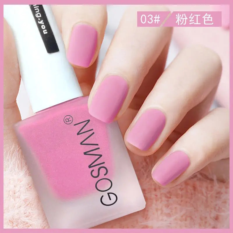 Waterproof Velvet Matte Quick Dry Nail Polish Pink Color
