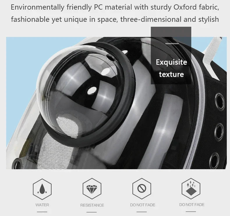 Premium Transparent Breathable SpaceCapsule Pet Backpack Lightweight Portable Carrier for Cats Dogs Travel Outdoor Comfortable