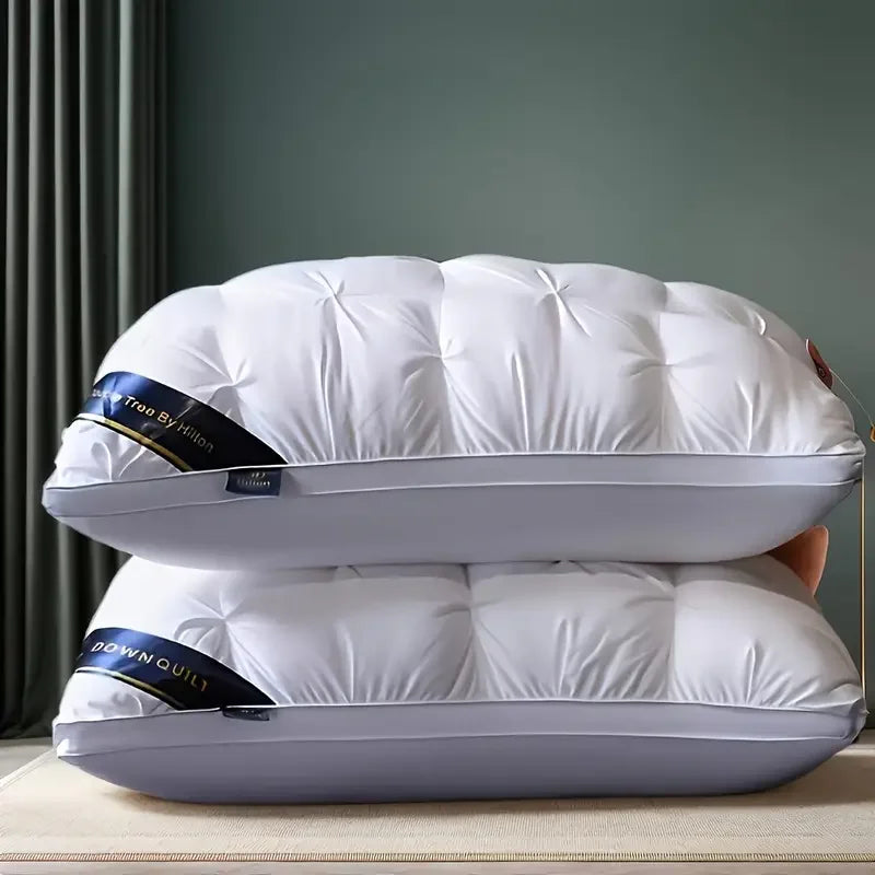 Bedding Bed Pillows for Sleeping Queen Size (White), Cooling Hotel Quality, Gusseted Pillow for Back, Stomach or Side Sleepers