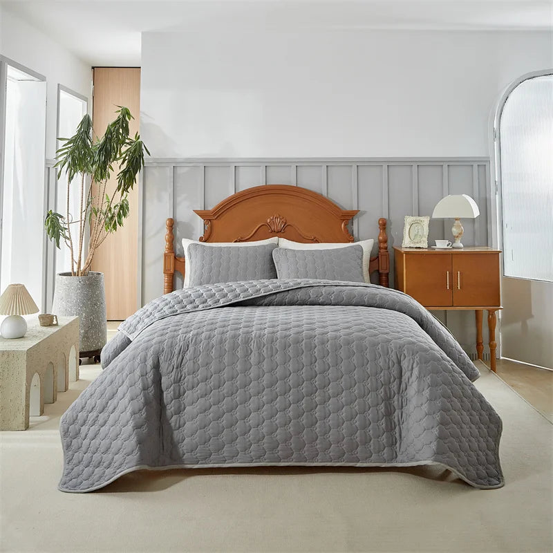 Soft Bedspreads Bed Coverlets for All Seasons Queen Quilt Bedding Set with Pillow Shams, Lightweight Quilts Queen Size Coverlet