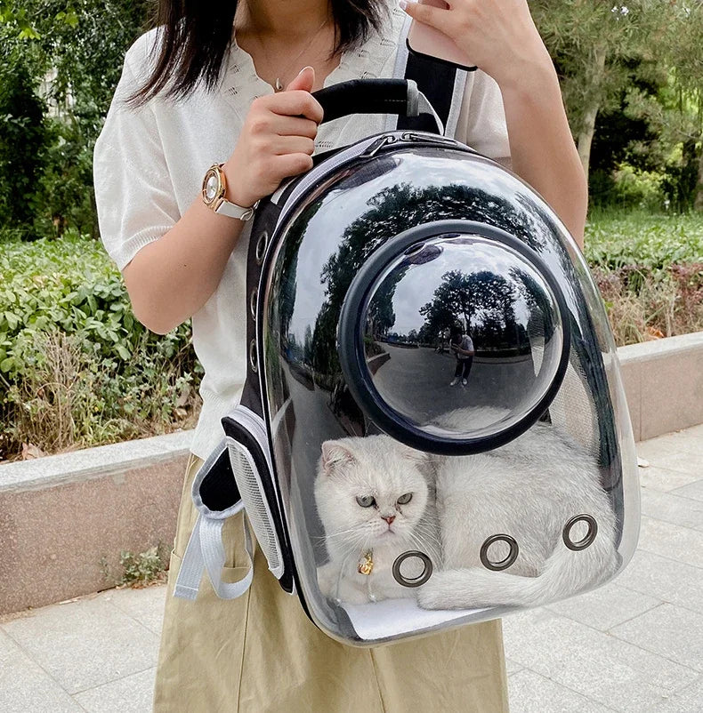 Premium Transparent Breathable SpaceCapsule Pet Backpack Lightweight Portable Carrier for Cats Dogs Travel Outdoor Comfortable