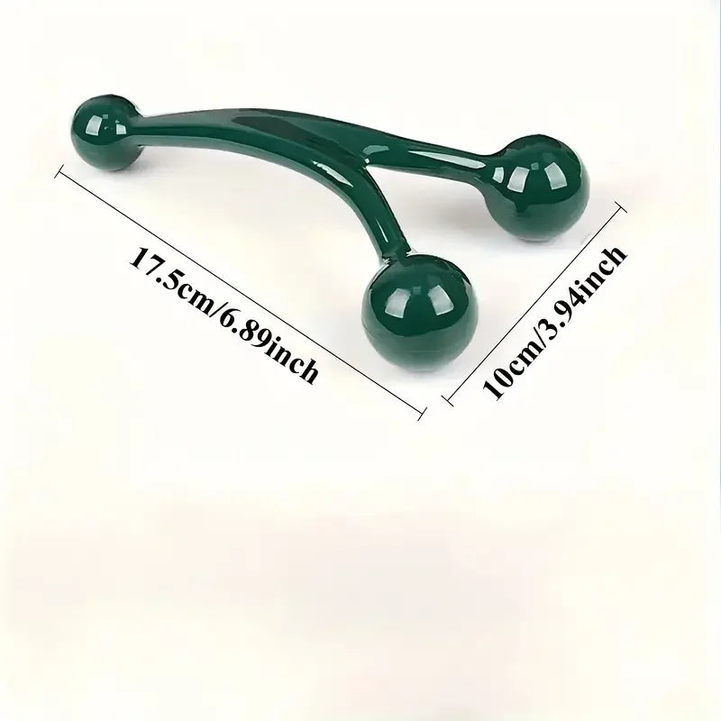 3-Head Manual Massager - Ergonomic Design for Neck, Shoulders & Feet - Portable Muscle Relief Tool for Home/Office/Gym - Durable