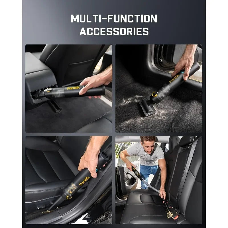 Hot-Sell! V8 Apex Car Vacuum, 4-in-1 Portable Mini Cordless Vacuum with 19000pa Suction Power, Type-C Charge-Upgraded version