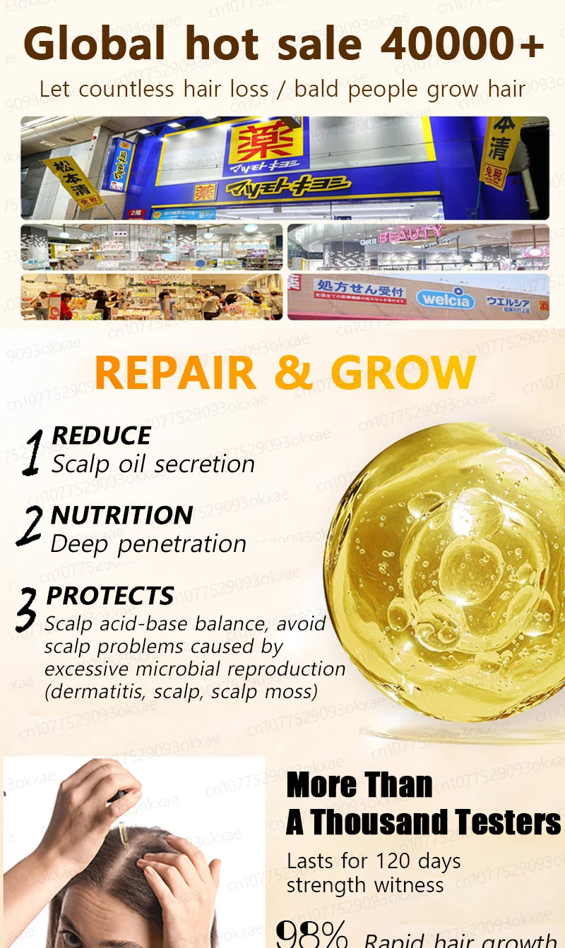 No longer worry about baldness, you will grow thick hair by using this product