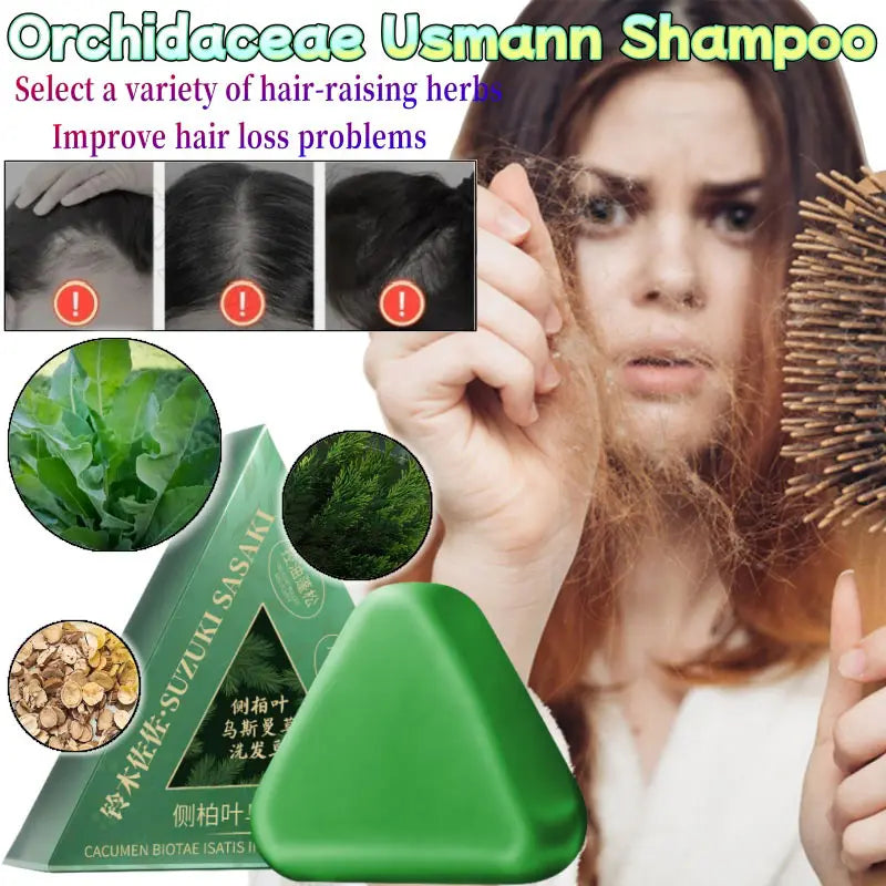 Natural Hair Loss Control Soap Hair Loss Control Oil Control Activates Follicles Handmade Herbal Shampoo Bar For Men Women