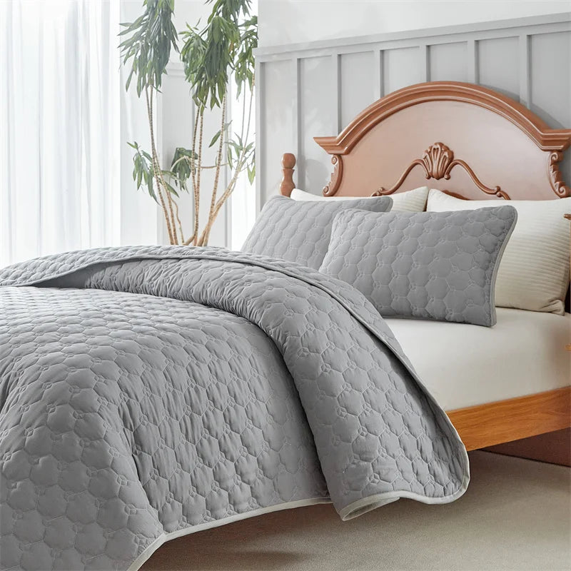 Soft Bedspreads Bed Coverlets for All Seasons Queen Quilt Bedding Set with Pillow Shams, Lightweight Quilts Queen Size Coverlet