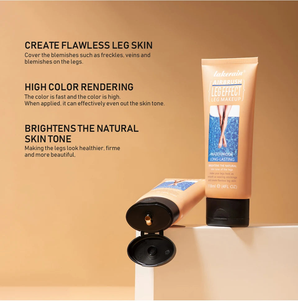 Leg Makeup Lotion Even Skin Tone Body Foundation Waterproof Long Lasting Body Tanning Cream Medium Bronze Leg Makeup