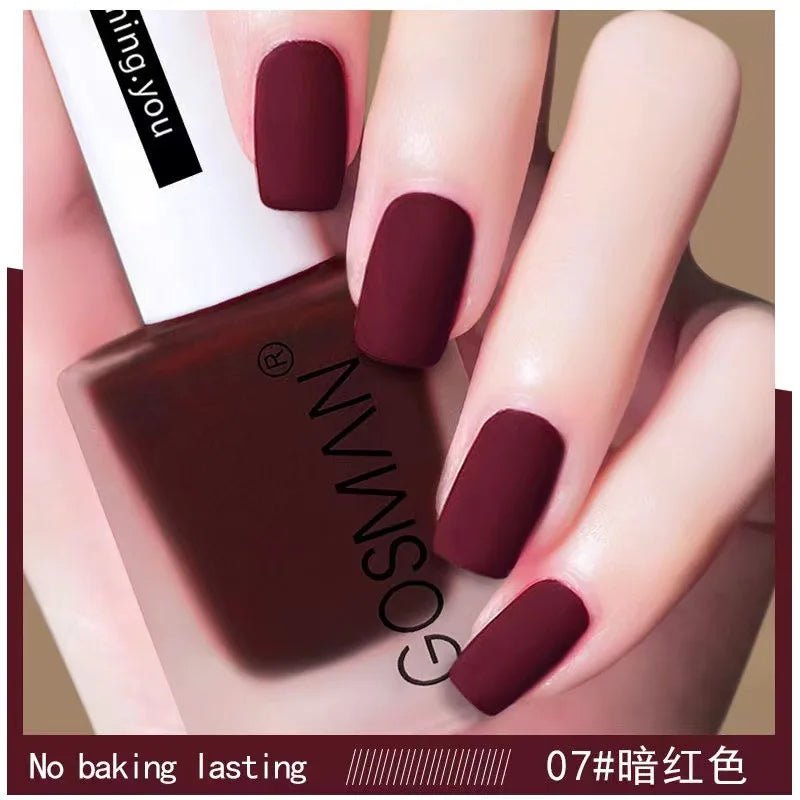 Waterproof Velvet Matte Quick Dry Nail Polish Pink Color