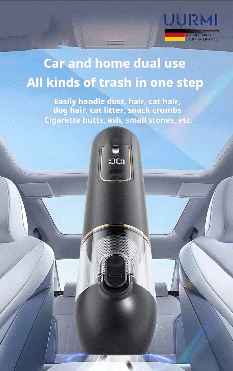 Uurmi Car Vacuum Cleaner 3 In1 Wireless Automobile Vacuum Cleaner Handheld Mini Dust Catcher