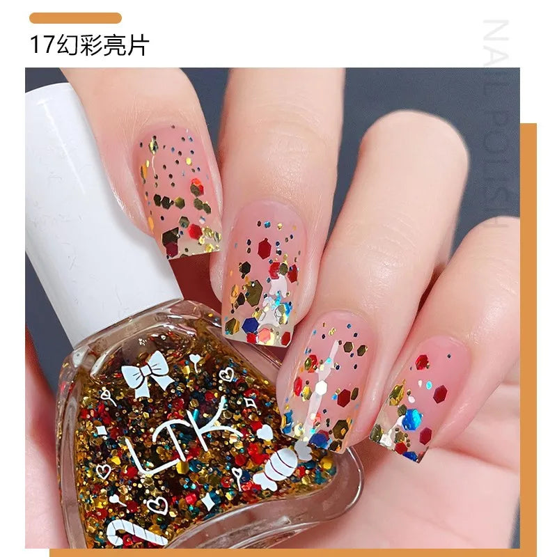 Pink Color Quick Air Dry Nail Polish LTK24