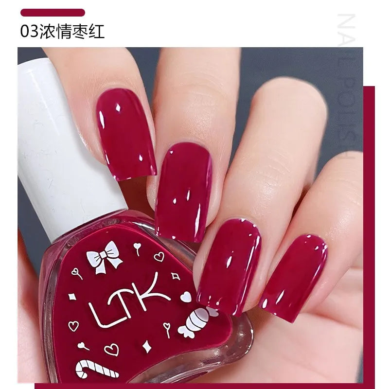 Pink Color Quick Air Dry Nail Polish LTK24