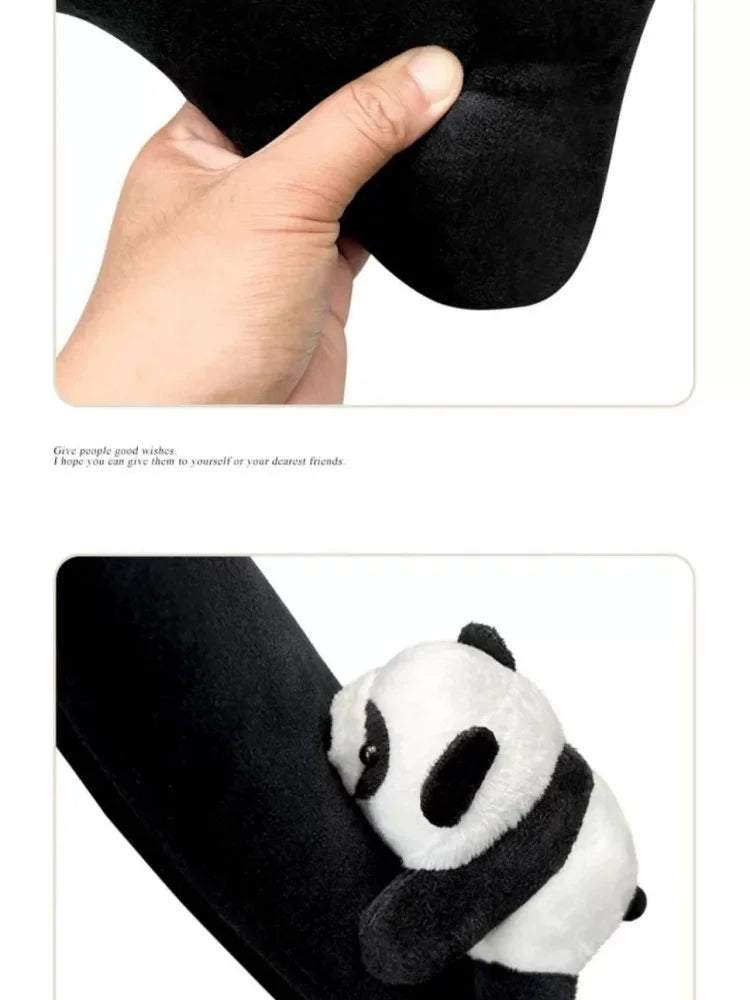 Automobile Safety Belt Decoration Cartoon Panda Safety Belt Shoulder Pad Plush Automobile Accessories Car Decorations