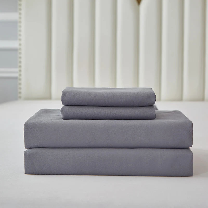 3/4pcs Bedding Set - Waterproof and Breathable Fitted Sheet Set for Bedroom, 1pc Flat sheet/ 1pc Fitted sheet /2pcs Pillowcases