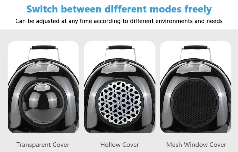 Premium Transparent Breathable SpaceCapsule Pet Backpack Lightweight Portable Carrier for Cats Dogs Travel Outdoor Comfortable
