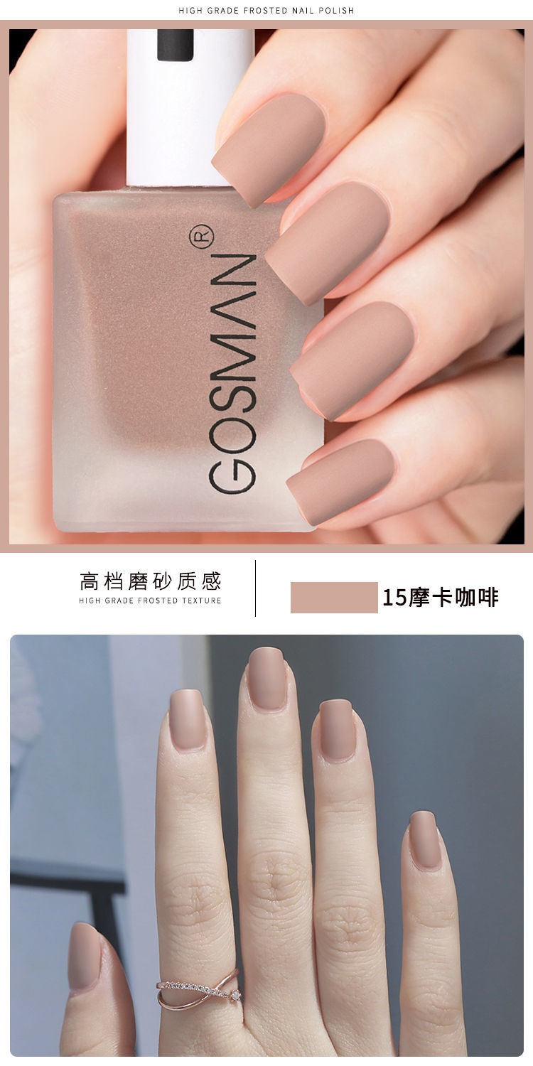 Waterproof Velvet Matte Quick Dry Nail Polish Pink Color