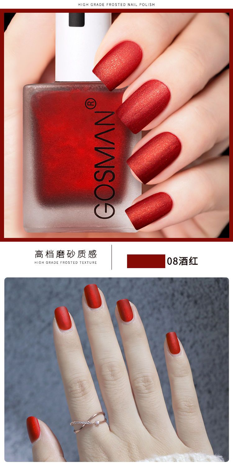 Waterproof Velvet Matte Quick Dry Nail Polish Pink Color