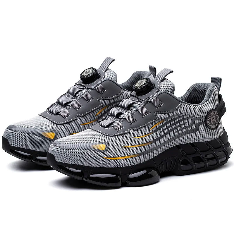 Indestructible Steel Toe Protective Safety Shoes Slip Resistant Abrasion Resistant Work Shoes Men Tough Comfortable Sneaker 