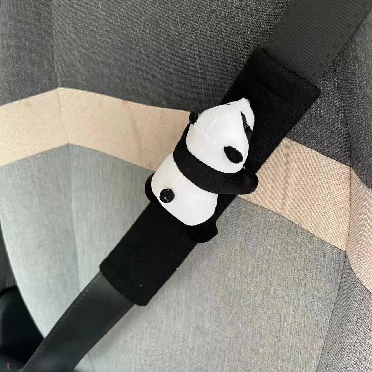 Automobile Safety Belt Decoration Cartoon Panda Safety Belt Shoulder Pad Plush Automobile Accessories Car Decorations