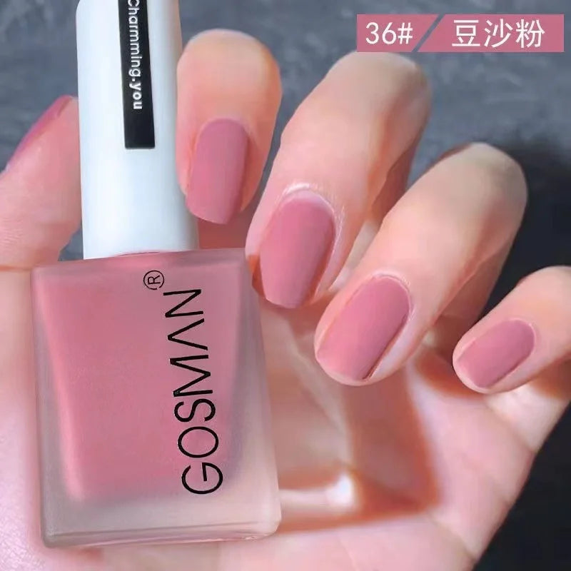 Waterproof Velvet Matte Quick Dry Nail Polish Pink Color