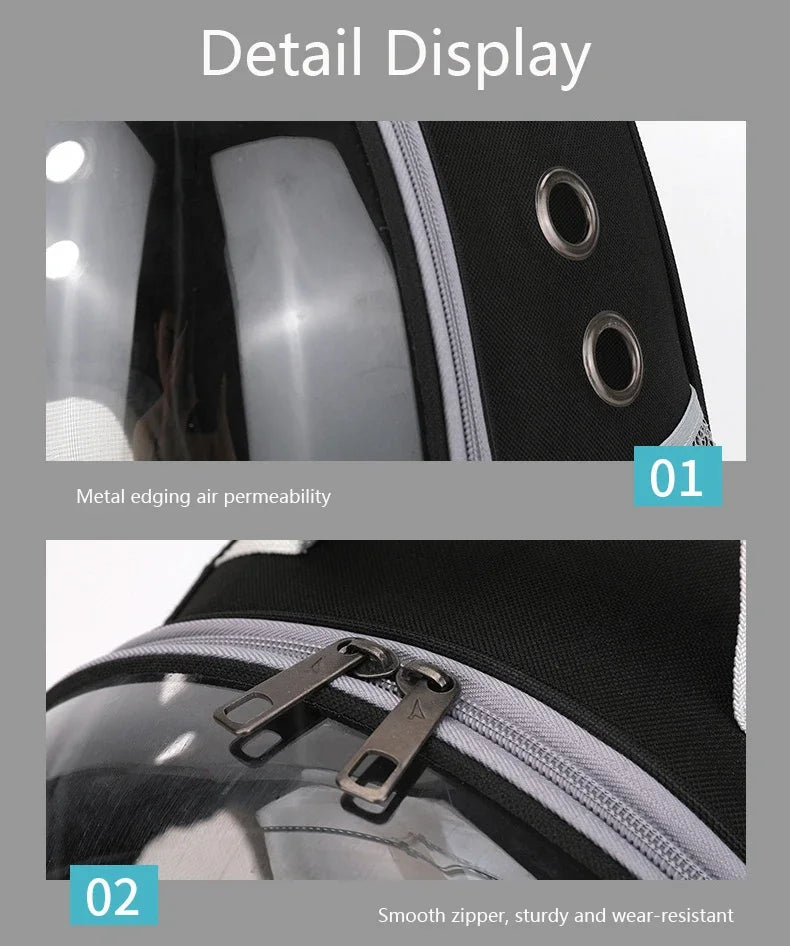 Premium Transparent Breathable SpaceCapsule Pet Backpack Lightweight Portable Carrier for Cats Dogs Travel Outdoor Comfortable