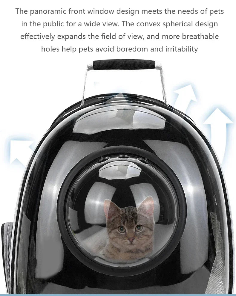 Premium Transparent Breathable SpaceCapsule Pet Backpack Lightweight Portable Carrier for Cats Dogs Travel Outdoor Comfortable