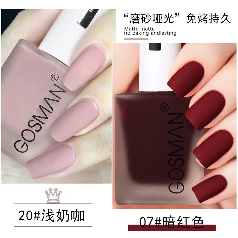 Waterproof Velvet Matte Quick Dry Nail Polish Pink Color