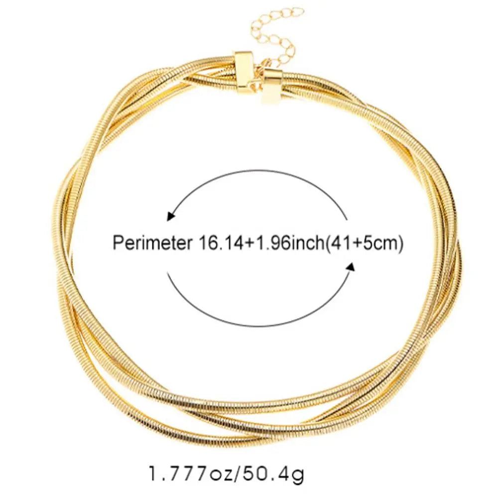 Creative Gift Alloy Bendable Snake Necklace Silver Color Gold Color Flexible Choker Twistable Punk Bracelet