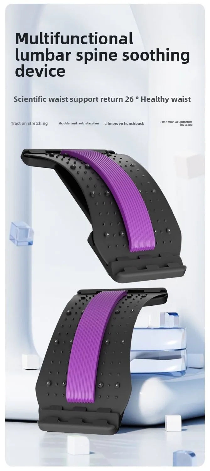Back Massager Stretch Lumbar Support Relaxation Spine Pain Relief Vertebral Relaxer Stretches The Lower Traction Corrects Waist