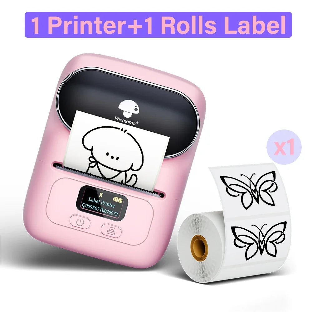 Phomemo M110 Thermal Wireless Label Printer Portable Bluetooth Sticker Mini Printer Barcode Label Maker Price Tag Printers DIY