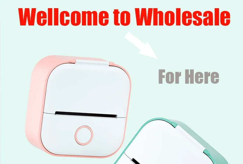 Solid T02 Portable Mini Wireless Thermal Pocket Printer Self-adhesive Stickers Use for DIY Journal Sticker Impresora Portátil