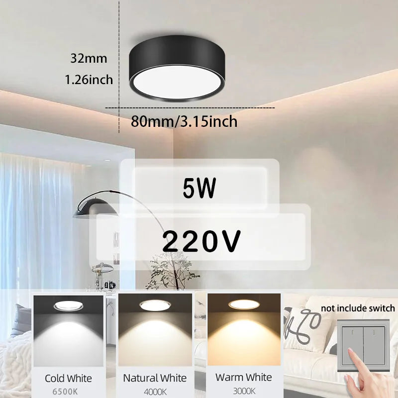 Bathroom Light Waterproof Led Ceiling Lights 18W 30W 40W Round Led Ceiling Lamp For Kitchen Living Room Balcony Toilet 110V 220V