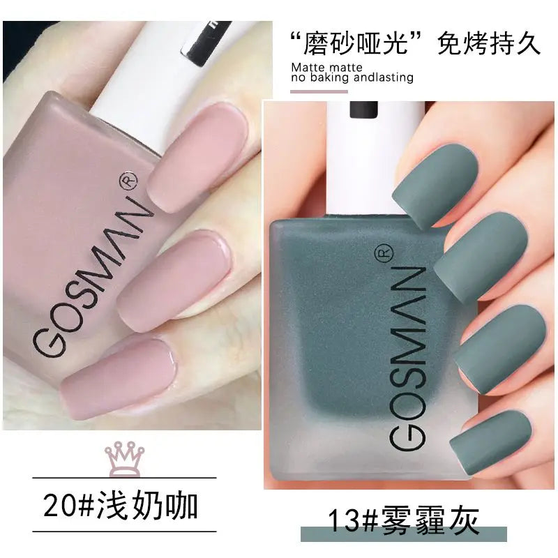 Waterproof Velvet Matte Quick Dry Nail Polish Pink Color